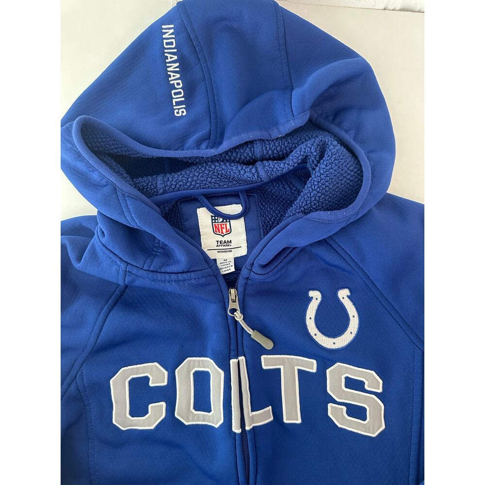 NFL Team Apparel Indianapolis Colts Women's Full-Zip Fleece Hoodie Size M - Picture 2 of 9